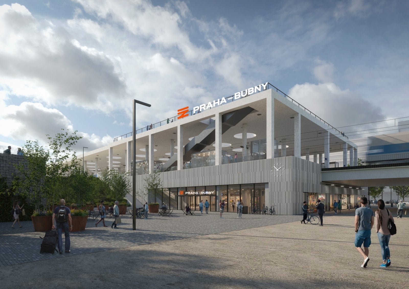 Vizualizace nového nádraží Praha-Bubny