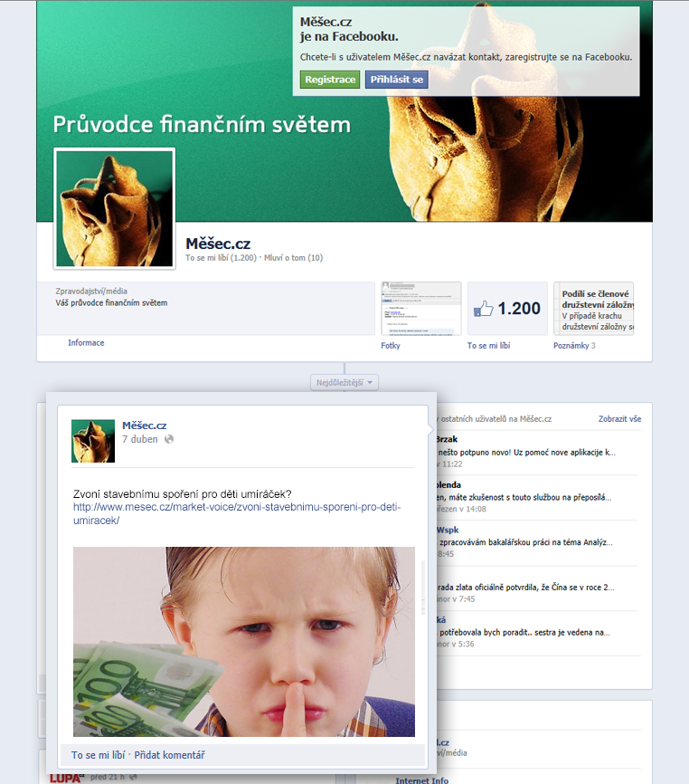 Vzor Facebook