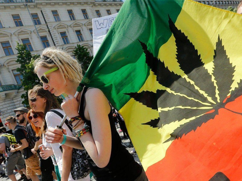 Pražský pochod za legalizaci konopí Million Marihuana March