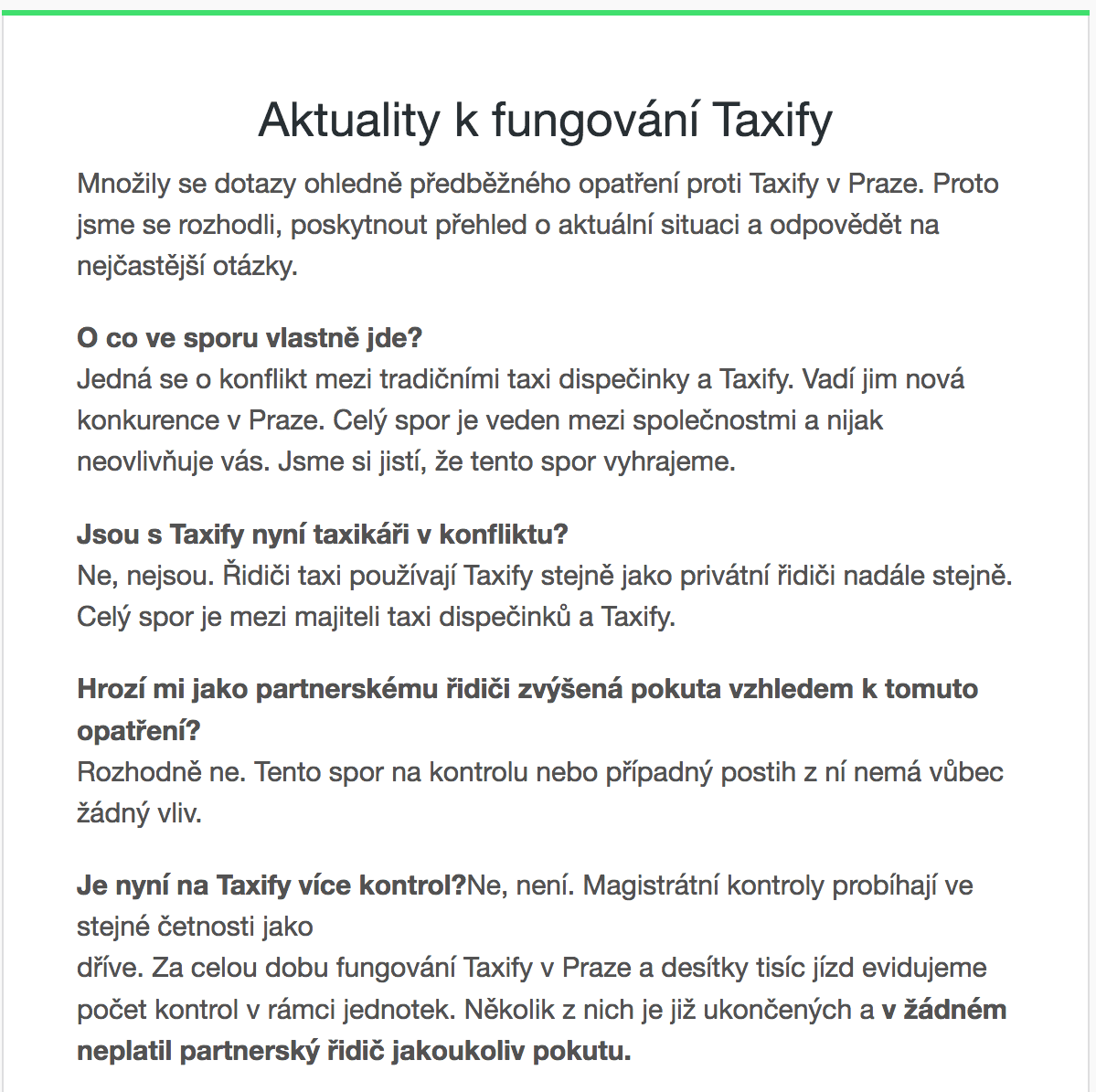 Podle Taxify si jejich řidiči z kontrol nemusejí dělat starosti. Zákon  říká něco jiného.