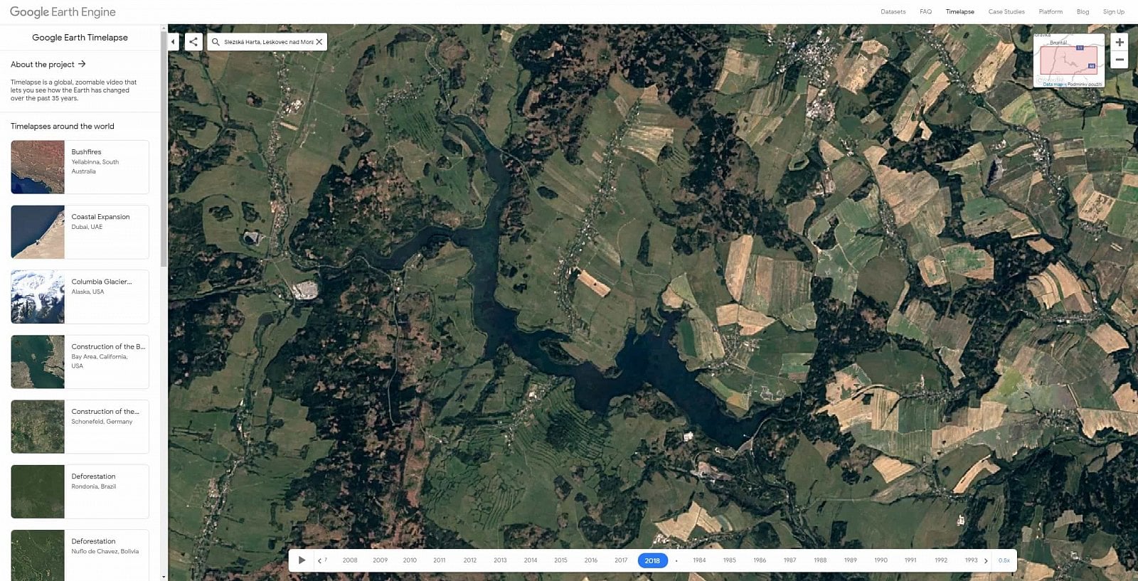 Budování nádrže Slezská Harta (2018)