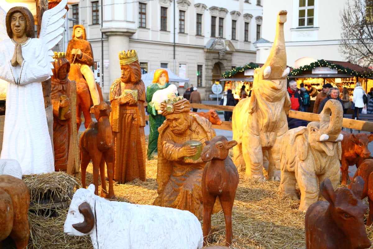 Vánoční trhy na náměstí Svobody v Brně