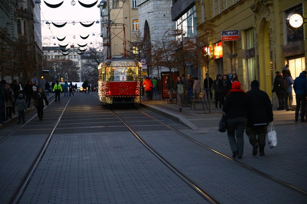 Vánoční trhy na náměstí Svobody v Brně