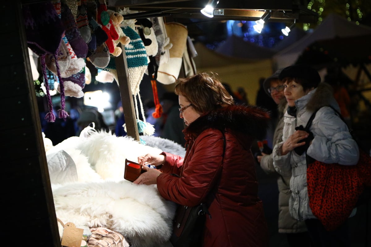 Vánoční trhy na náměstí Svobody v Brně