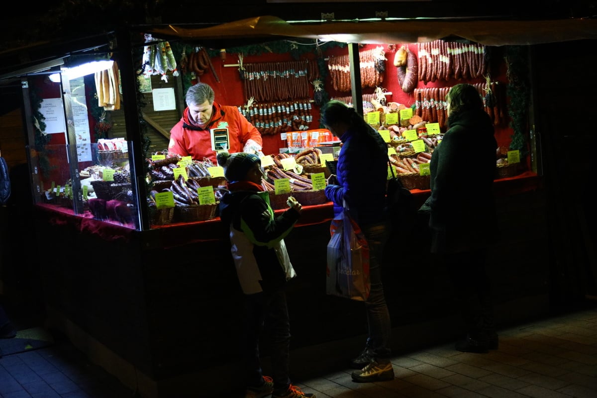 Vánoční trhy na náměstí Svobody v Brně