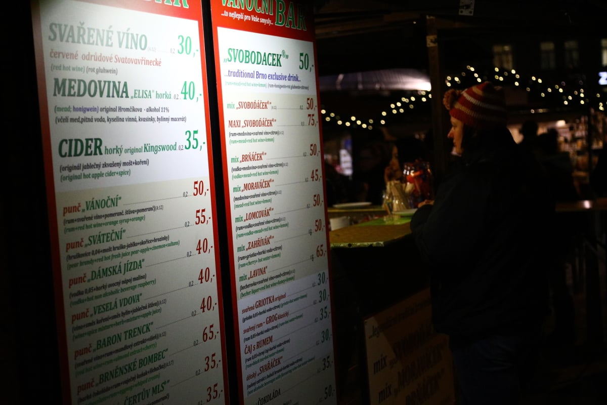 Vánoční trhy na náměstí Svobody v Brně