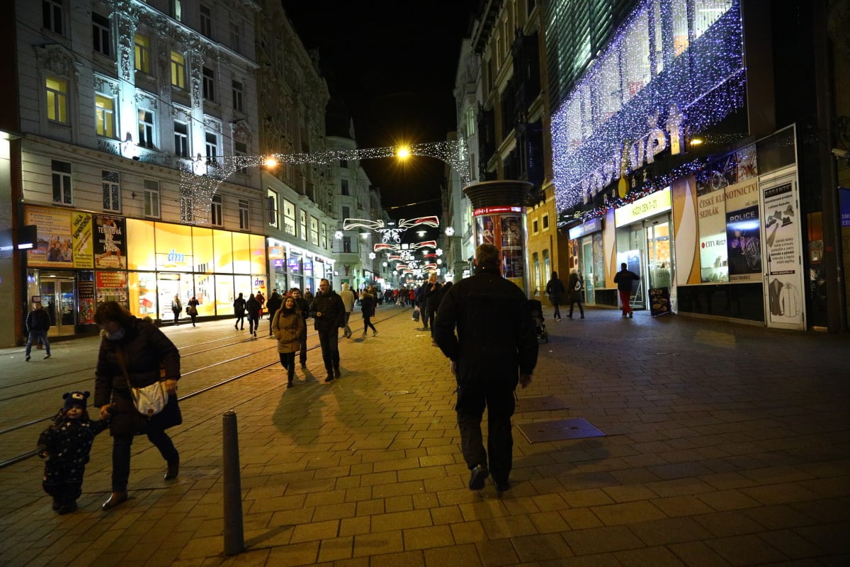 Vánoční trhy na náměstí Svobody v Brně