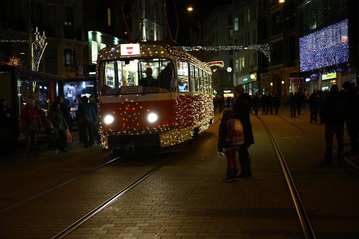 Vánoční trhy na náměstí Svobody v Brně