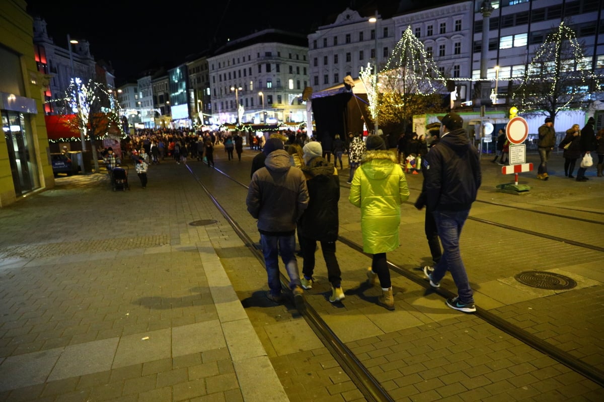 Vánoční trhy na náměstí Svobody v Brně