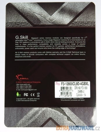 G.Skill RipjawsX 1600 MHz CL9