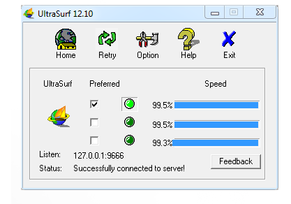 Pomocí UltraSurf se skryjete za zahraniční proxy jedním kliknutím