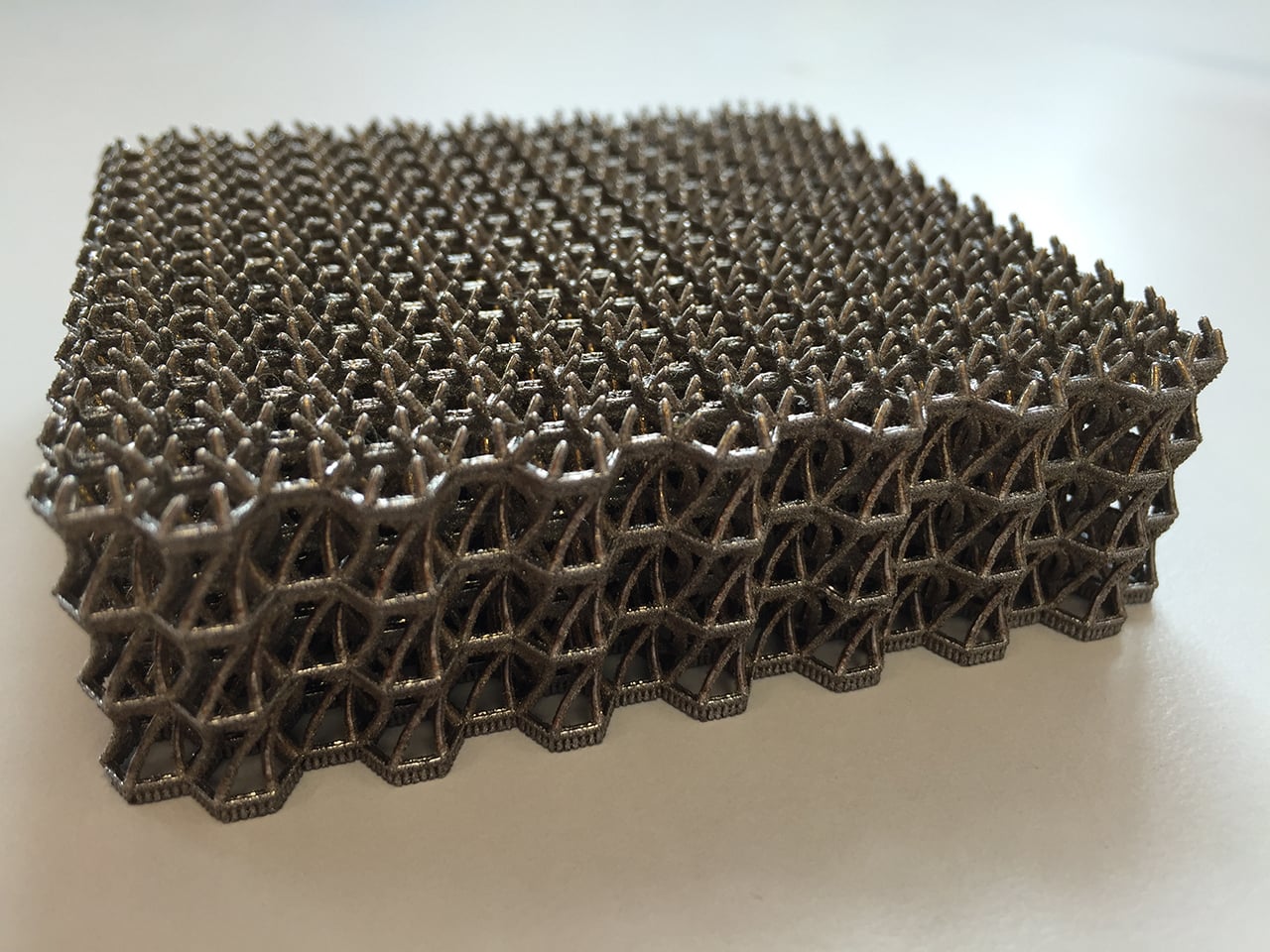 Ukázková vytištěná struktura.