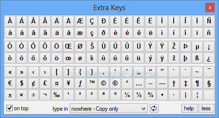 Freeware Extra Keys Zjednodusuje Pristup K Mape Znaku Pcworld Cz