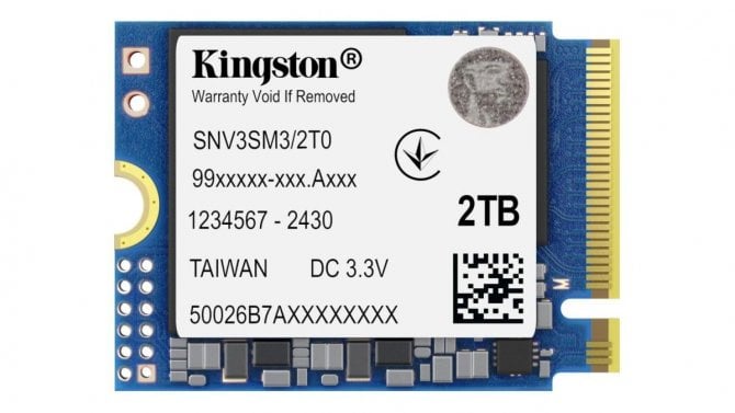 Kingston přidává páru novým formátem NVMe SSD disku NV3 PCIe 4.0