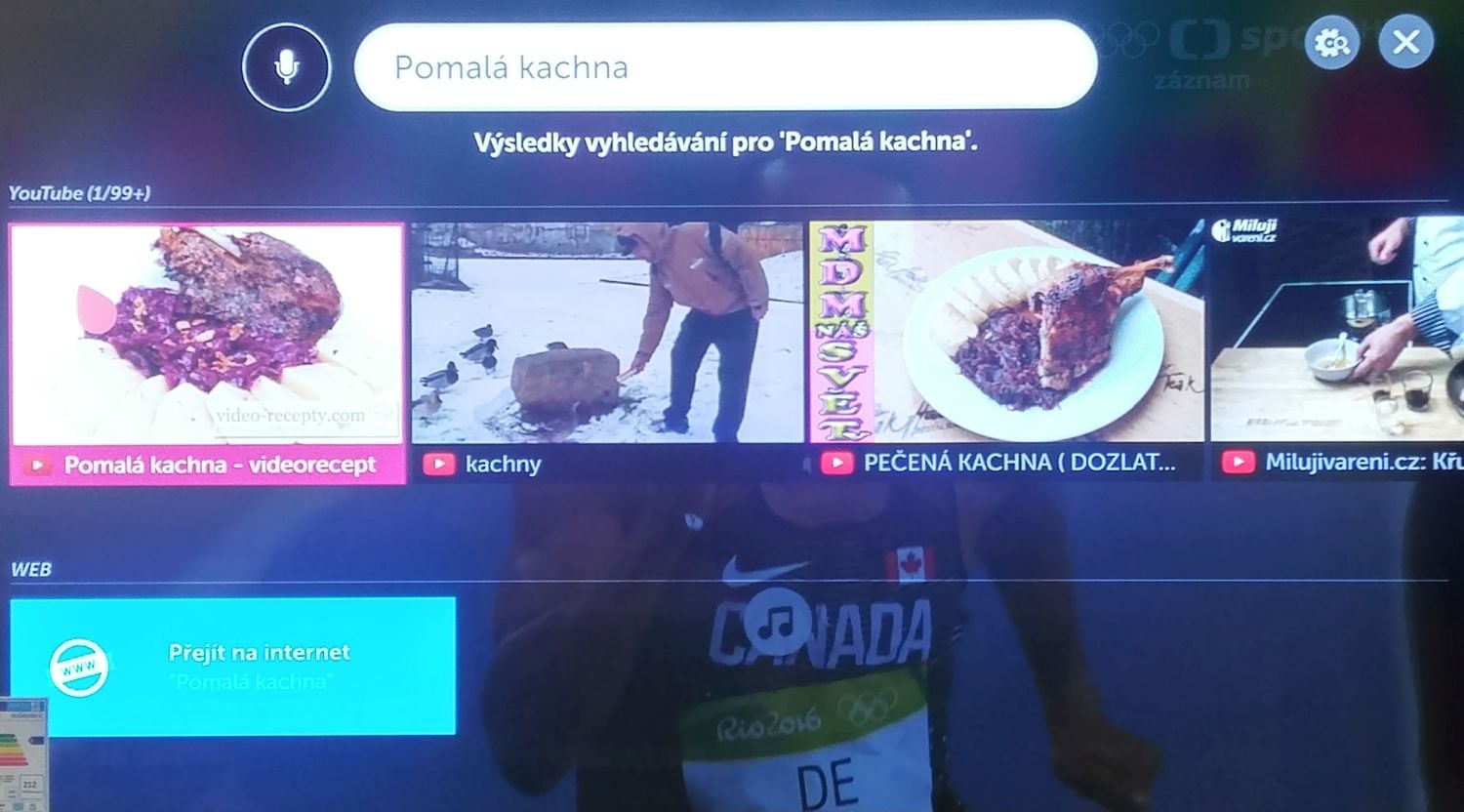 Hlasové vyhledávání je funkční...