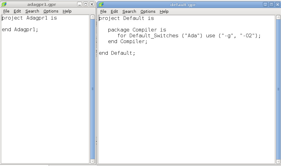 Použití překladače Ada