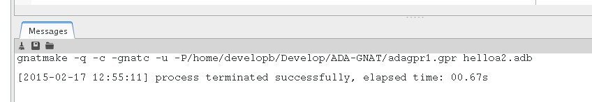 Použití překladače Ada