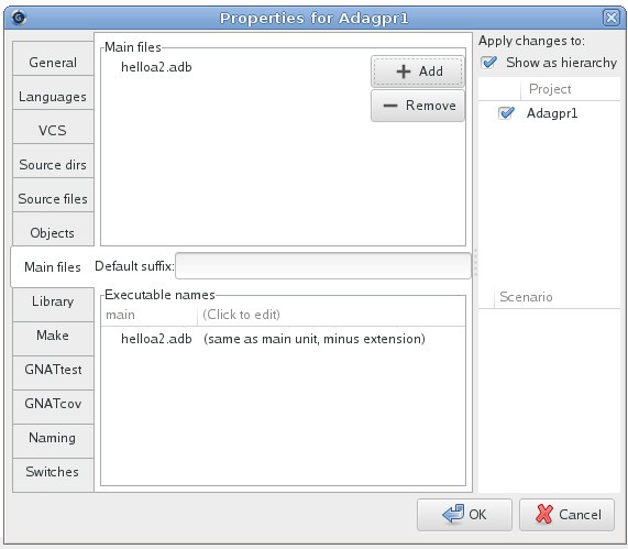 Použití překladače Ada