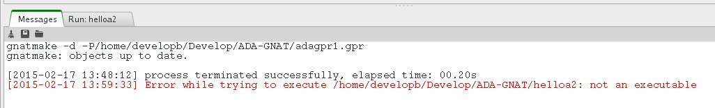 Použití překladače Ada