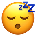 emoji spící obličej