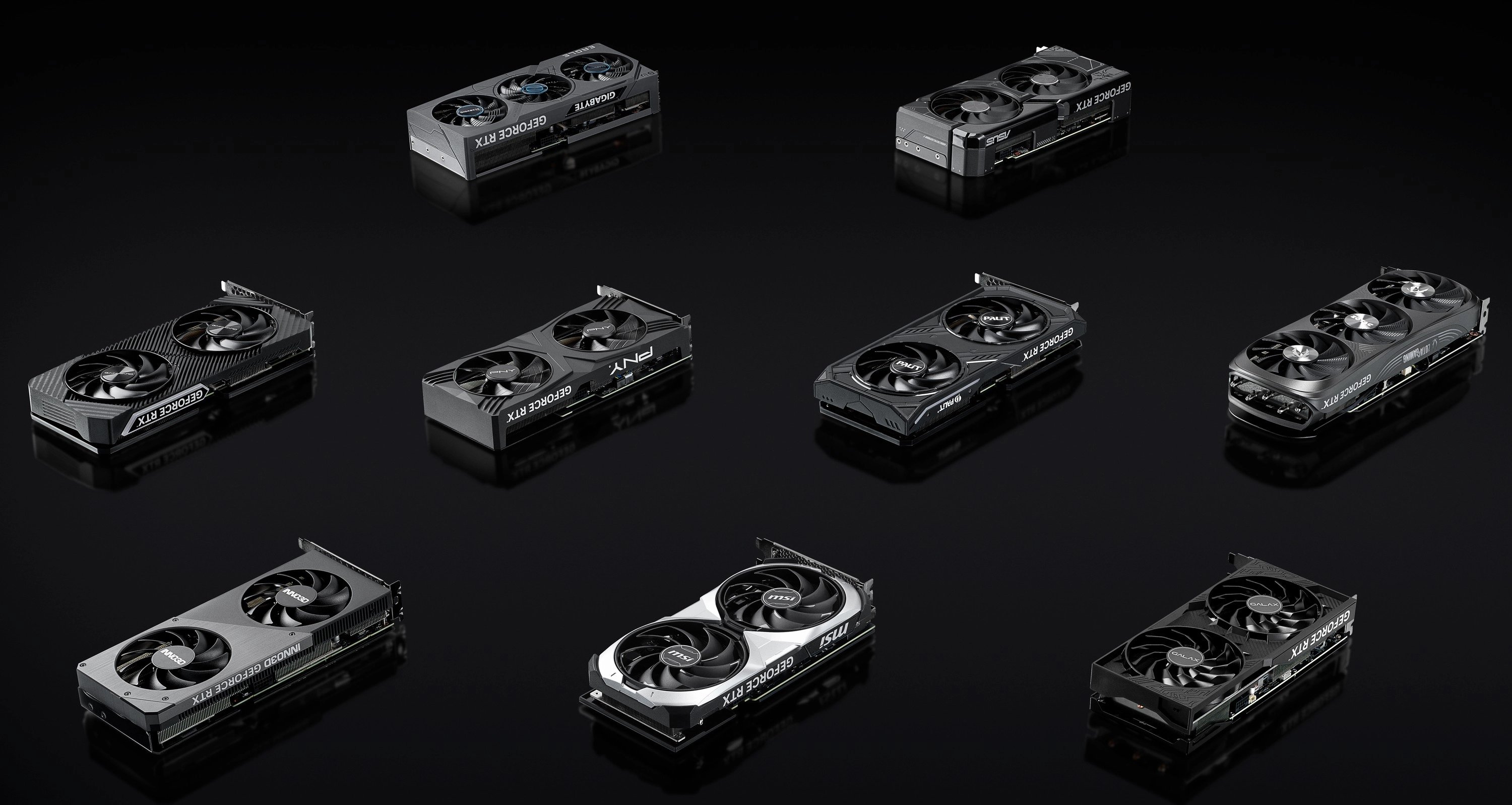 Nereferenční grafiky GeForce RTX 4070 Super