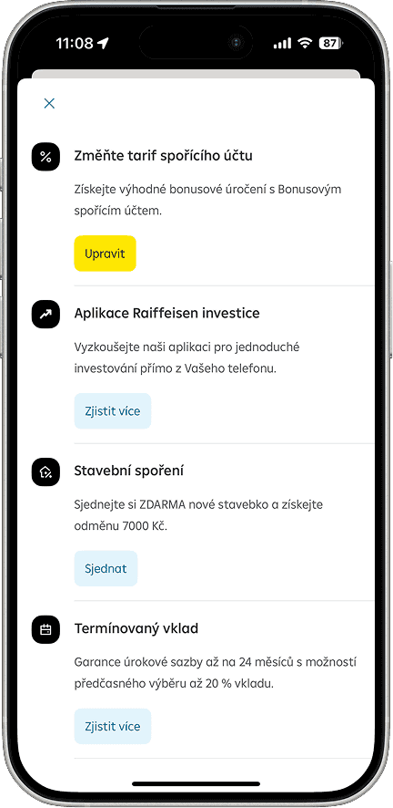 Nové funkce mobilní aplikace