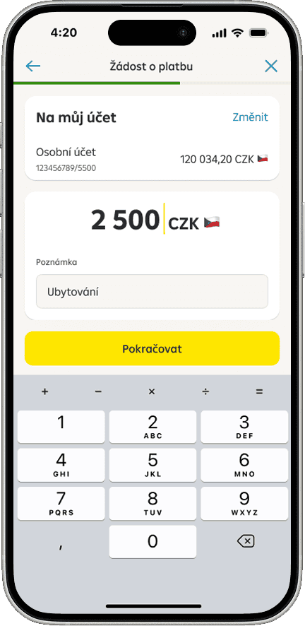 Nové možnosti vyžádání platby do aplikace jiného klienta banky