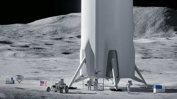 SpaceX na Měsíci