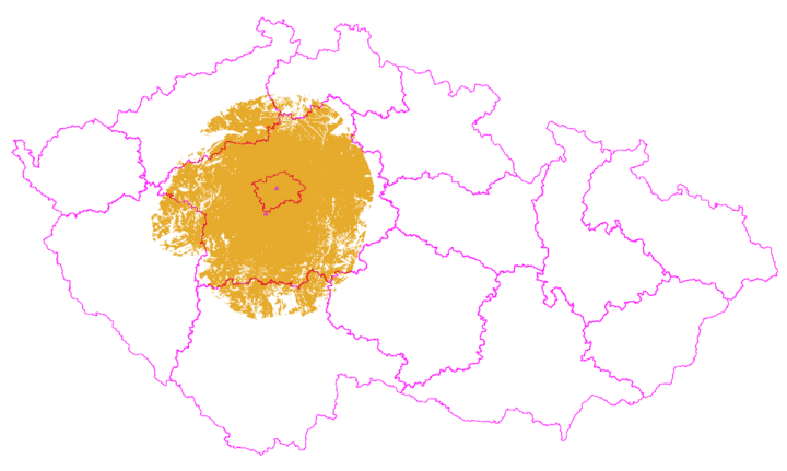 Pokrytí DVB-T2 v březnu 2017