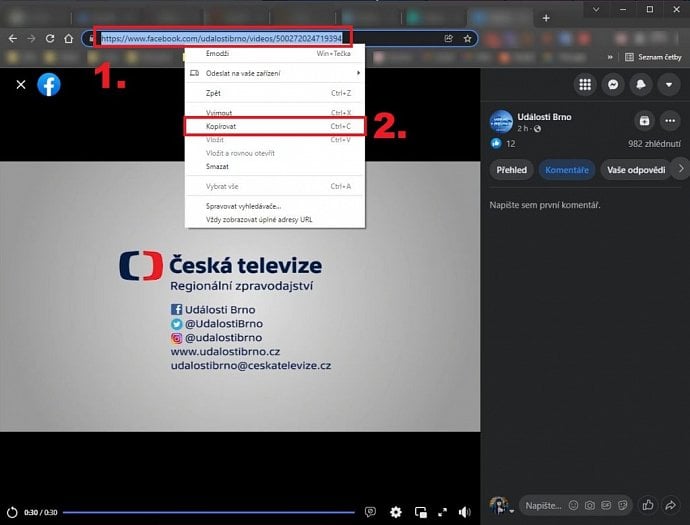 Jak uložit video z Facebooku