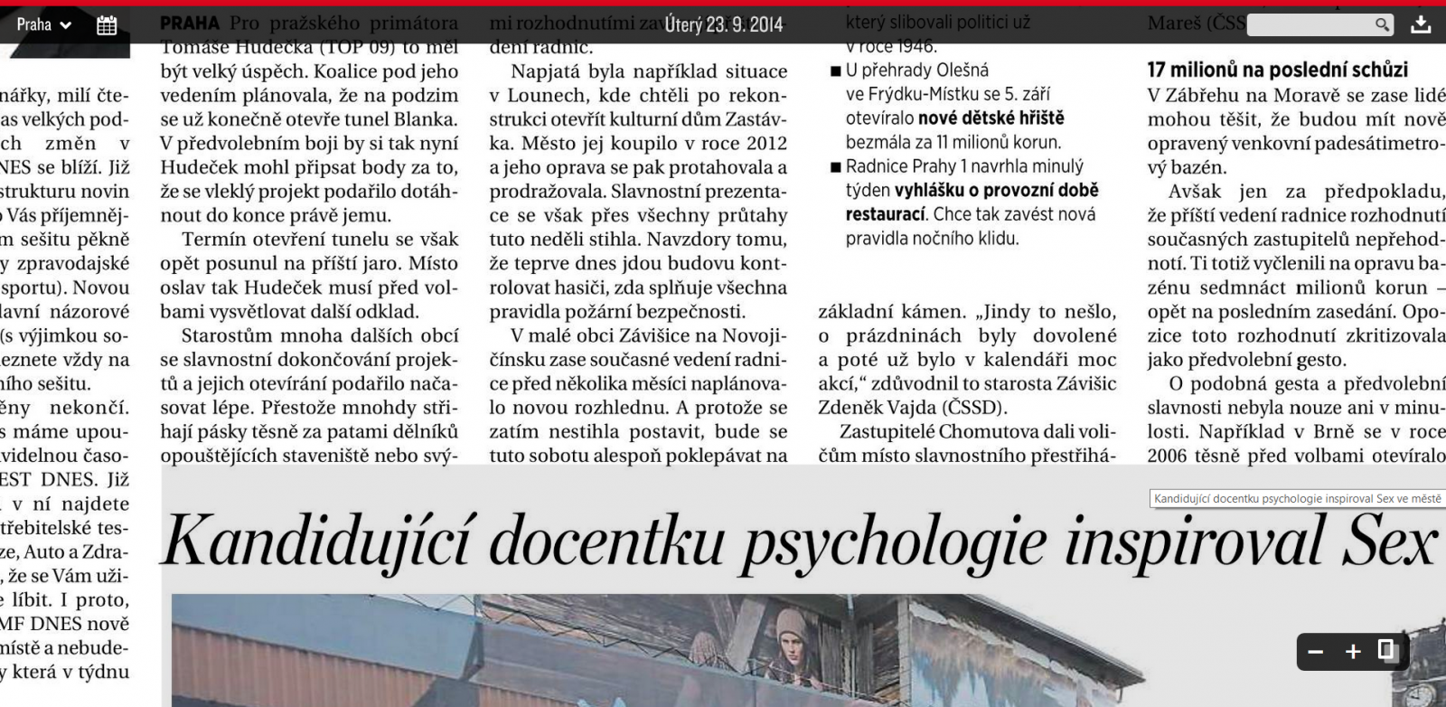 Náhled stránky se dá samozřejmě zvětšovat či zmenšovat a obrázek můžete také posouvat.