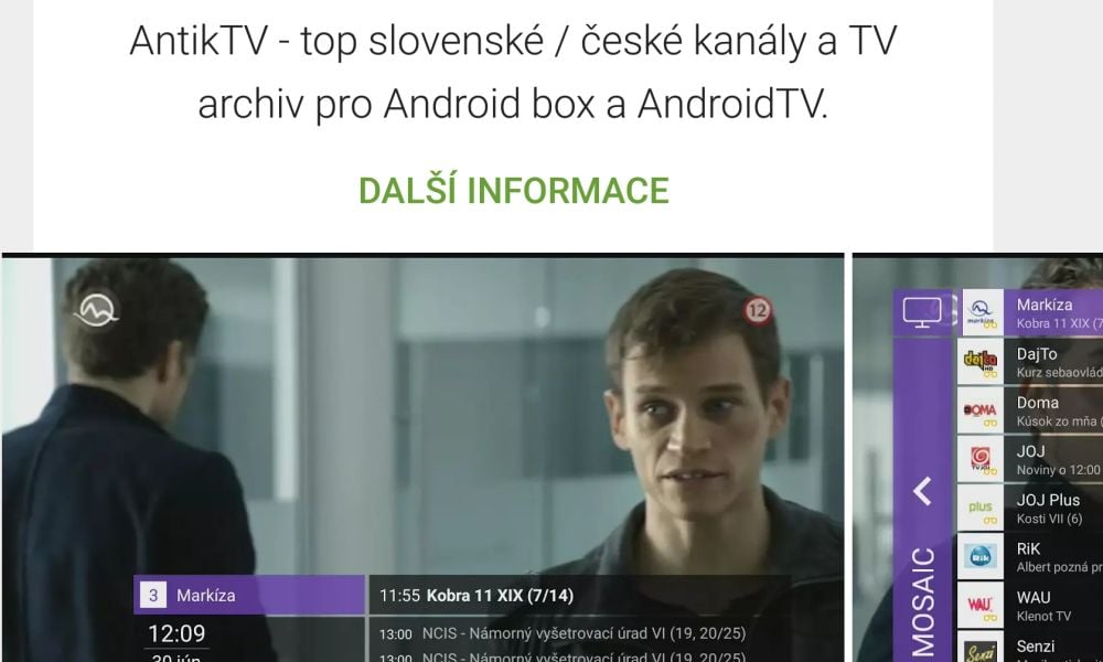 AntikTV - aplikace pro Android