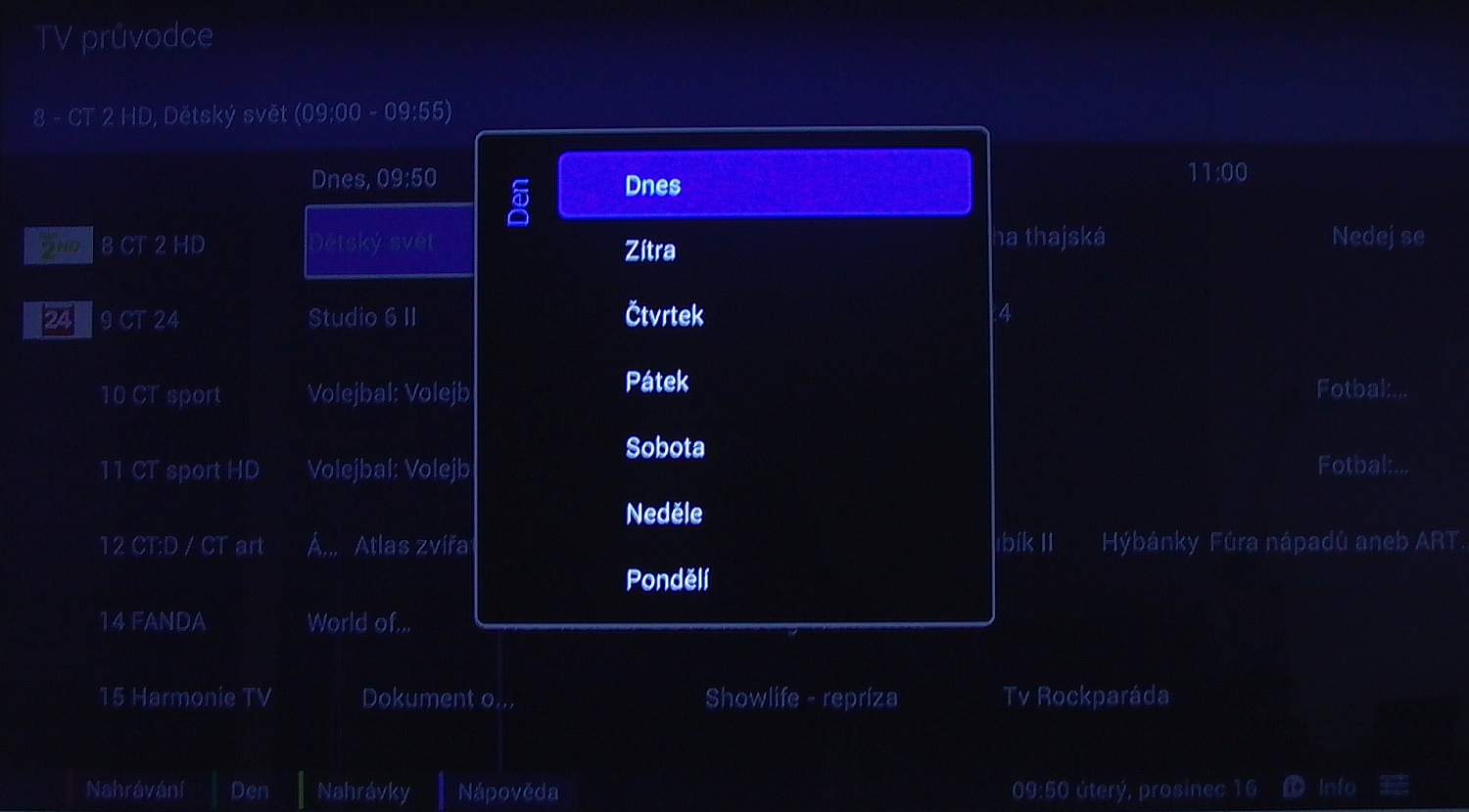 Philips 55PFS8209 - galerie EPG