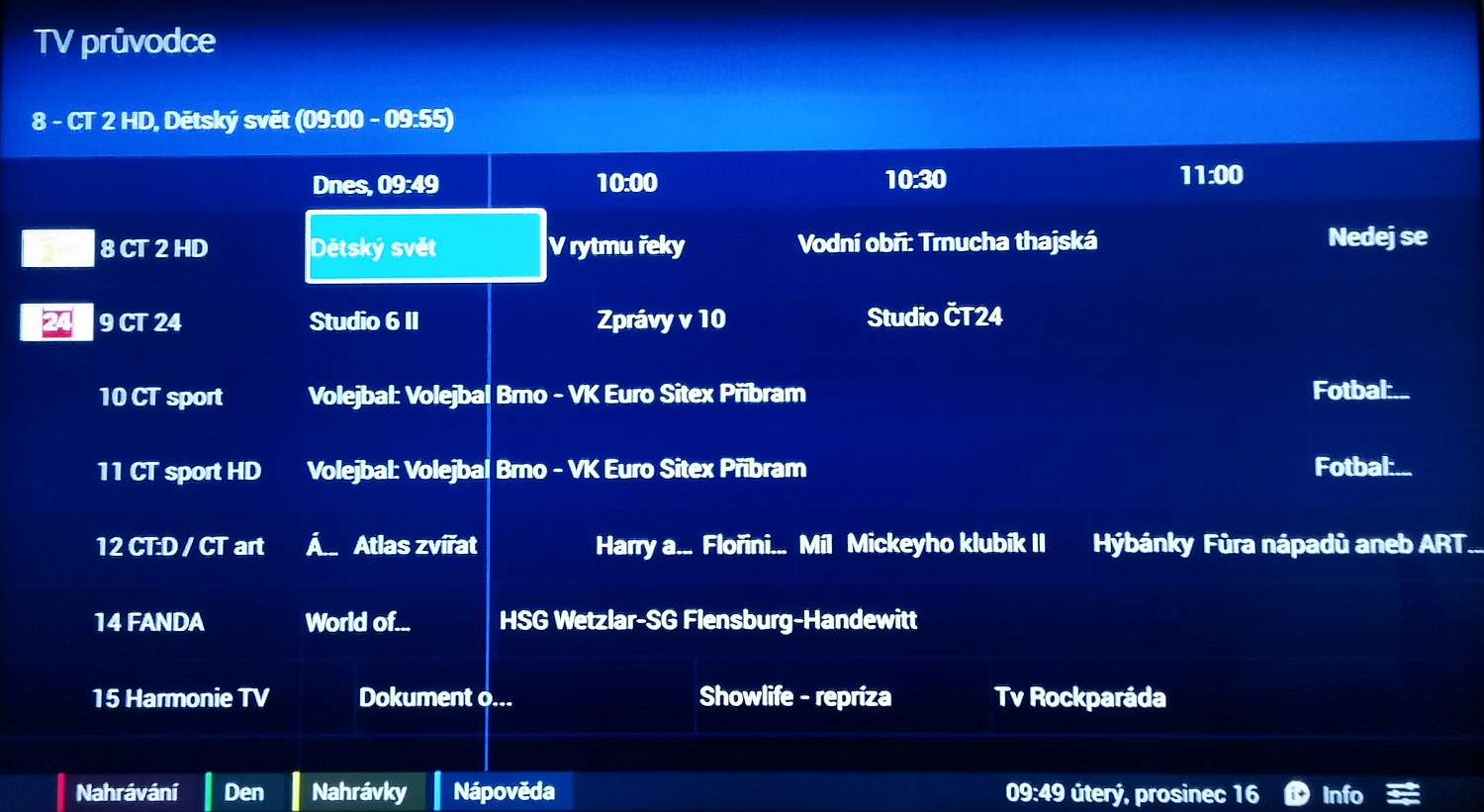 Philips 55PFS8209 - galerie EPG