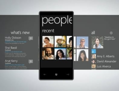 Screenshot WP7- hub People