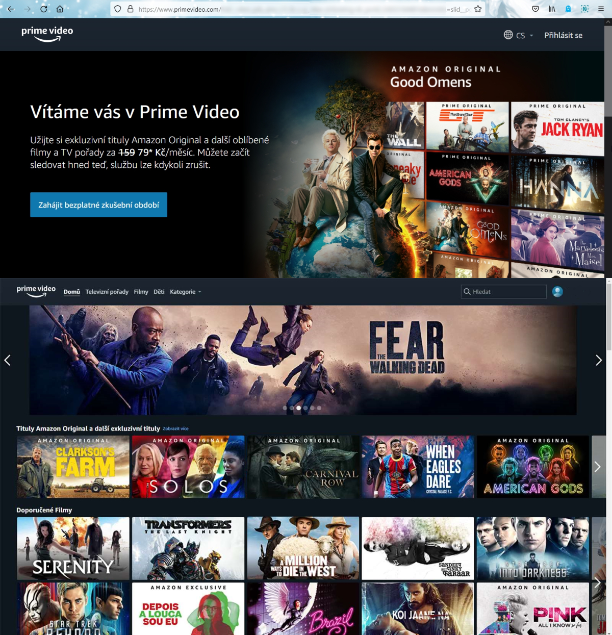 Česká lokalizace Amazon Prime Video