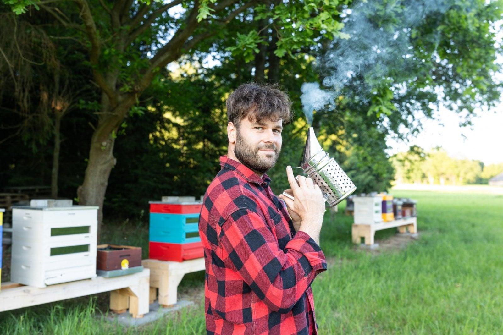 Josef Kölbl z Včelařství Medovina se včelnicí