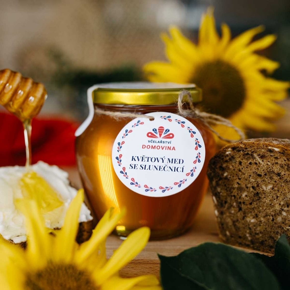 Květový med se slunečnicí od Včelařství Domovina