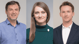 Zleva David Jakš, Jana Karasová a Marcel Faltys