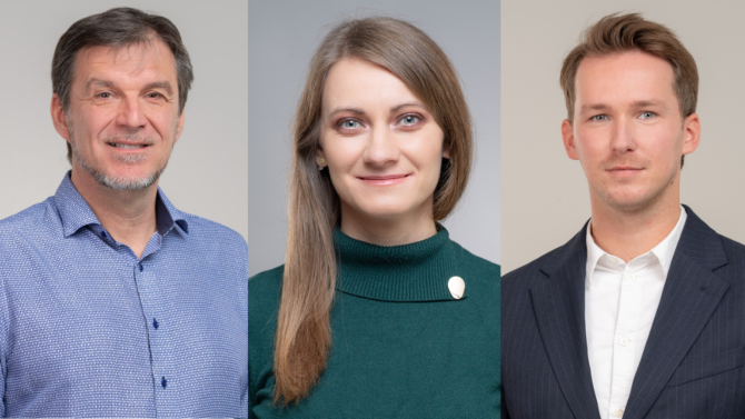 Zleva David Jakš, Jana Karasová a Marcel Faltys