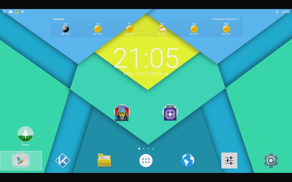 Start, různá hlavní menu a ukázky aplikací