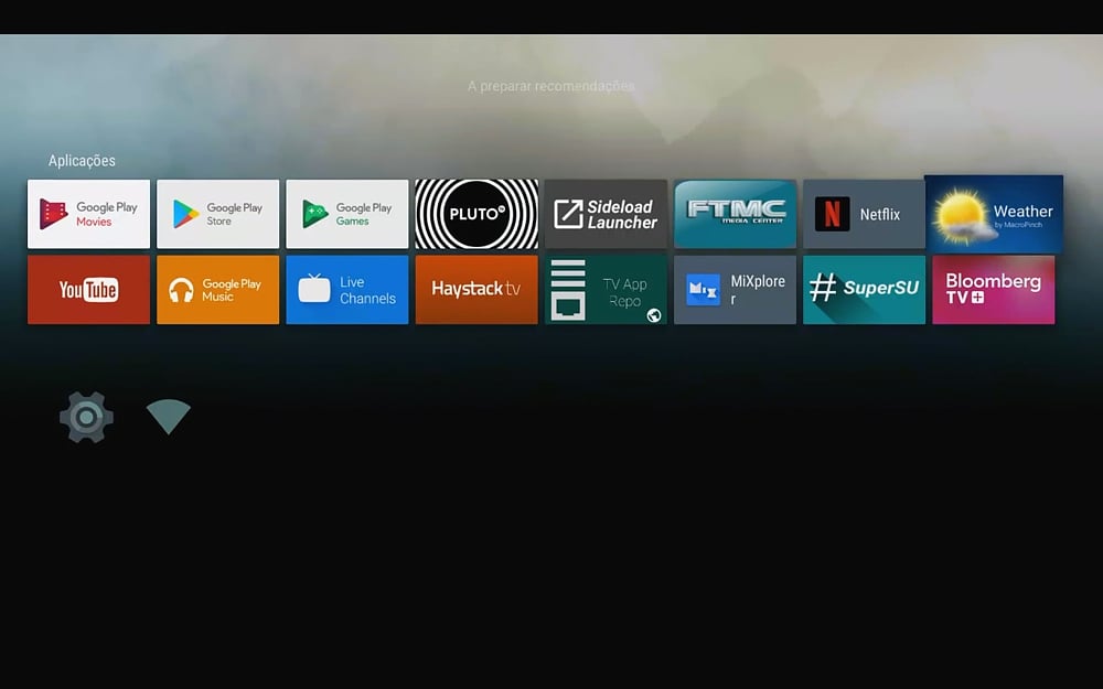 Start, různá hlavní menu a ukázky aplikací