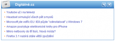 <p>I nejnovější zprávy z digitálně mohou být na hlavní stránce</p>