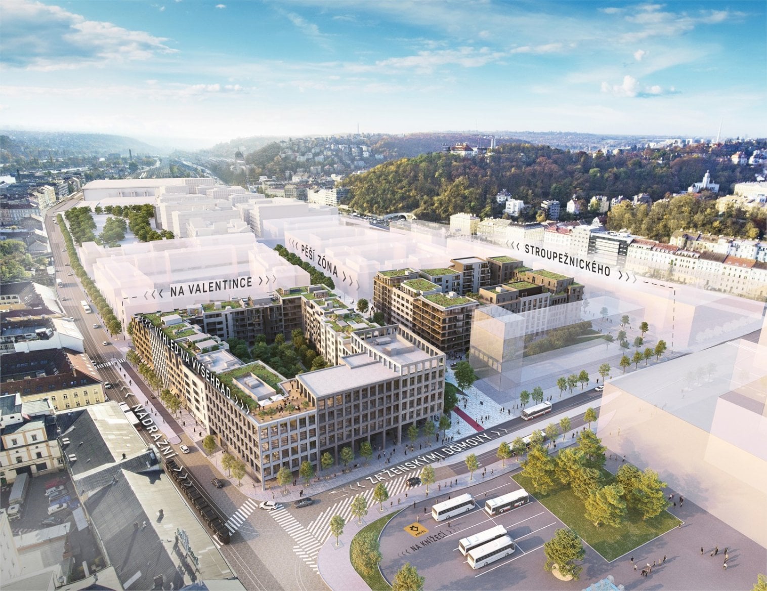 Budoucí podoba čtvrti Smíchov City Sever