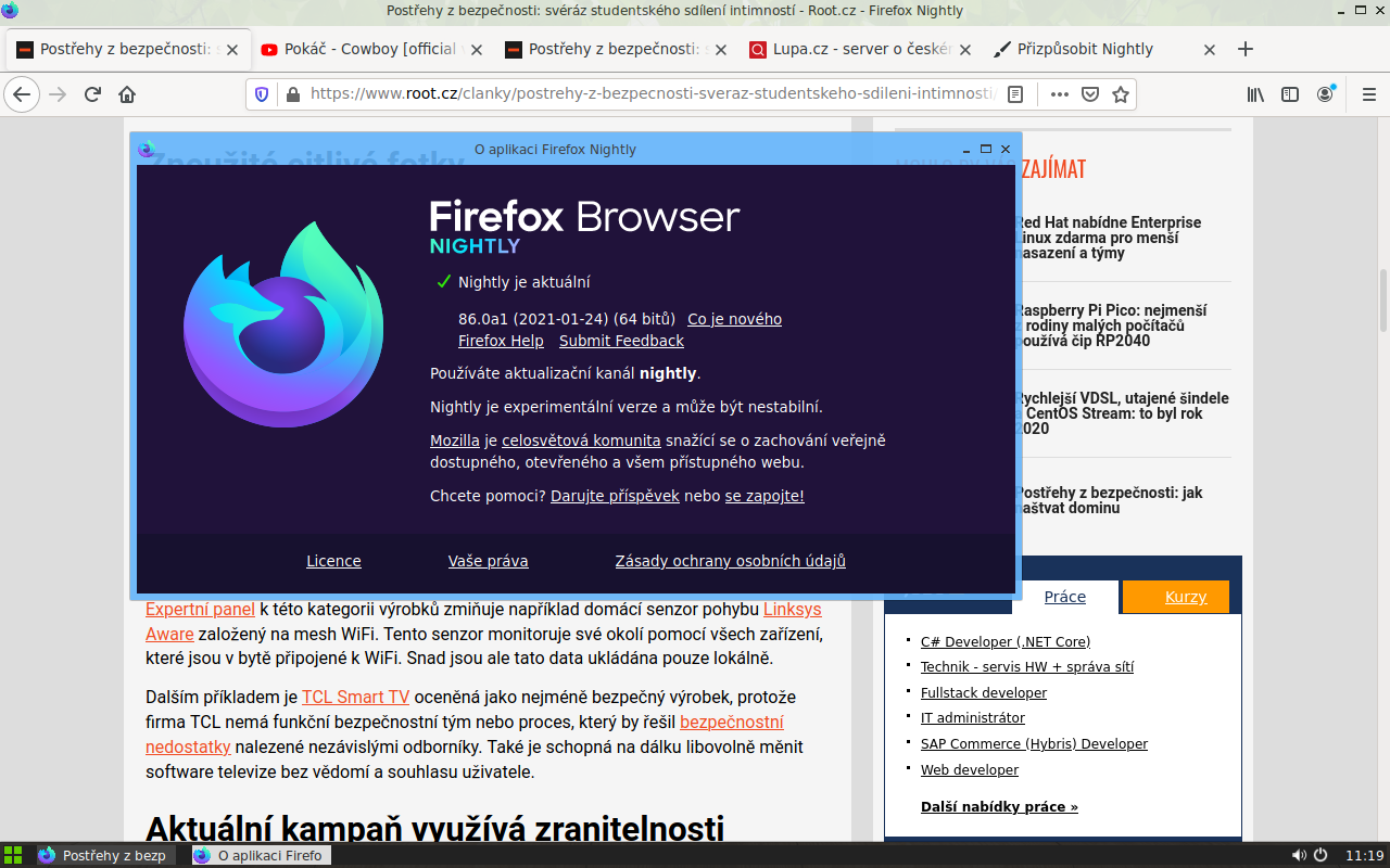 Firefox Proton (první verze)