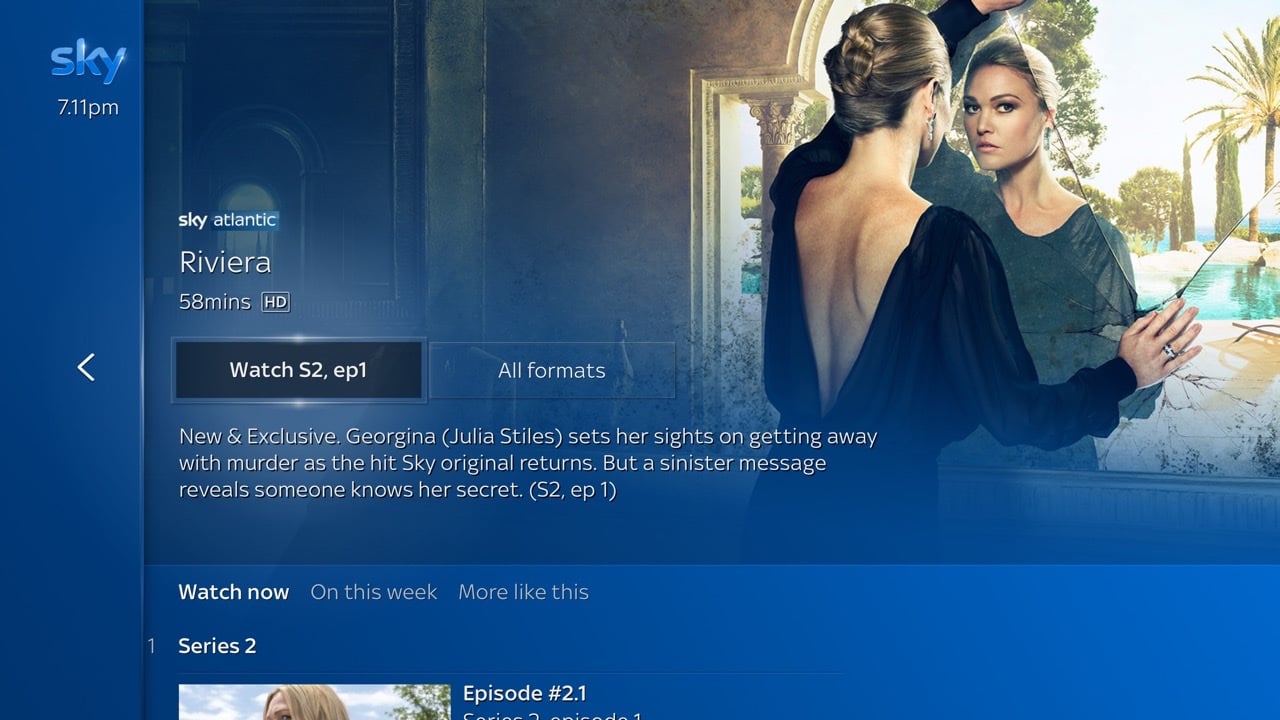 Ukázky uživatelského rozhraní Sky Q po aktuálním upgrade