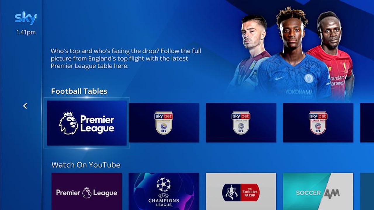 Ukázky uživatelského rozhraní Sky Q po aktuálním upgrade