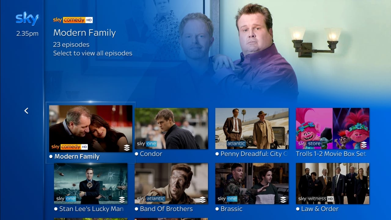 Ukázky uživatelského rozhraní Sky Q po aktuálním upgrade