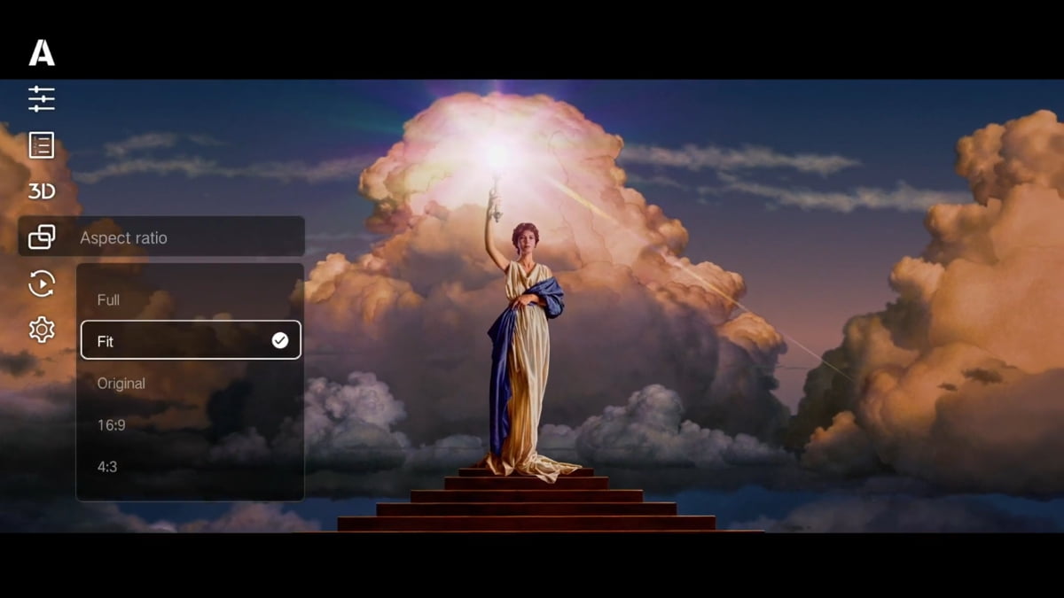 Zidoo Z1000 - kontextové menu