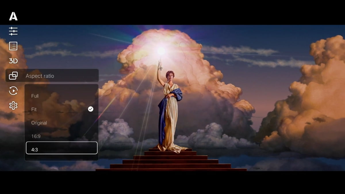 Zidoo Z1000 - kontextové menu